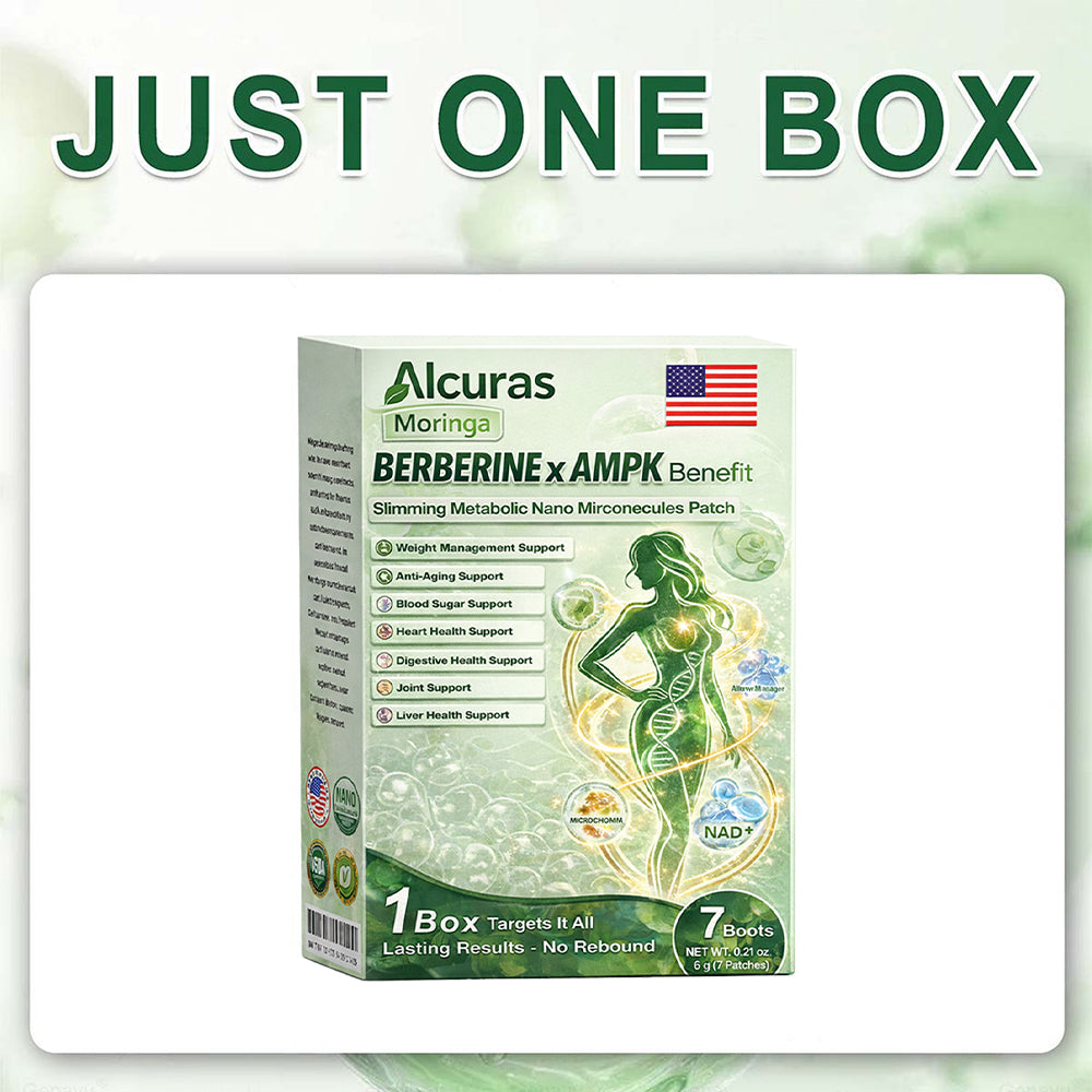 👩‍⚕️Alcuras™ Moringa × Berberine × AMPK 8-Benefit Slimming & Metabolic Nano Microneedle Patch 🇺🇸  Just once a day · Visible changes in 7 days  ✅ For obesity, loose skin, diabetes, sleep apnea, joint issues, and more🍀🍀🍀