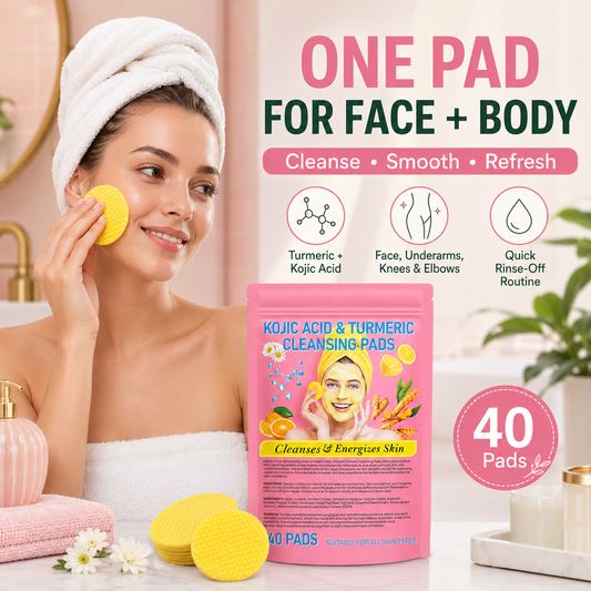 Last Day 48% OFF🔥Turmeric & Kojic Acid Cleansing Pads