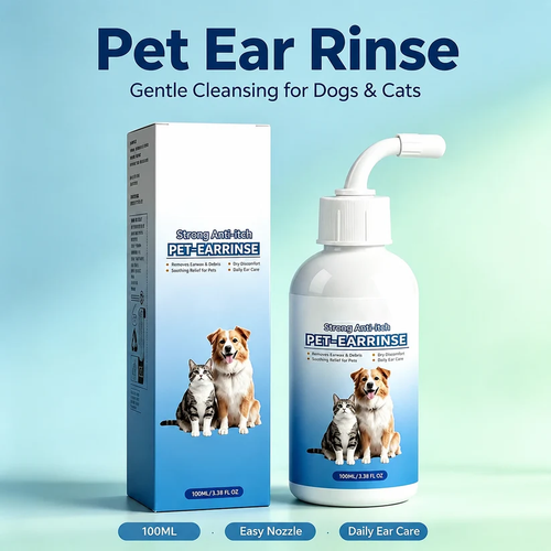 Gentle Pet Ear Wash | Odor-Free Cleaning for Dogs & Cats🌿
