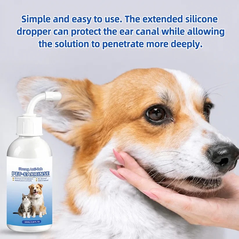 Gentle Pet Ear Wash | Odor-Free Cleaning for Dogs & Cats🌿