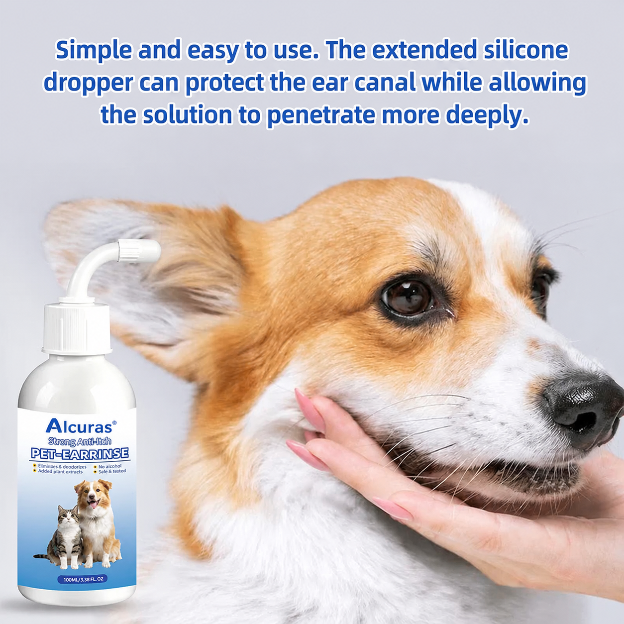 Gentle Pet Ear Wash | Odor-Free Cleaning for Dogs & Cats🌿
