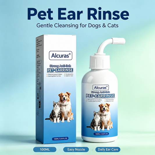 Gentle Pet Ear Wash | Odor-Free Cleaning for Dogs & Cats🌿