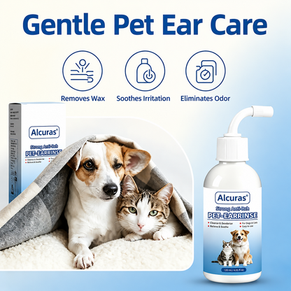 Gentle Pet Ear Wash | Odor-Free Cleaning for Dogs & Cats🌿