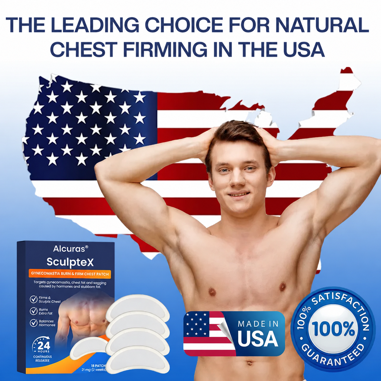 Alcuras® SculptXX Gynecomastia Burn & Firm Chest Patch